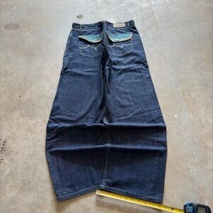 Baggy LRG Wide Leg Southpole Styl Y2K Vintage Denim Jeans 44x32